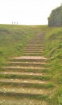 uebergang vom Weg auf den Pfad der Wiese (in Richtung Beachy Head)