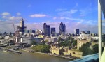View from the towerbridge to the tower of london