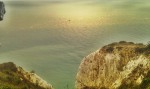 Blick hinab ins Meer von Beachy Head