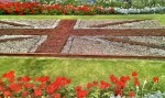 British flag out of flowers
